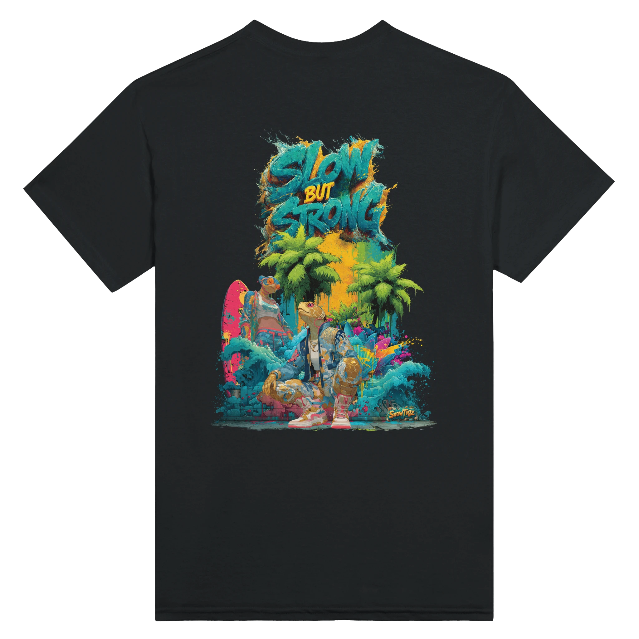 Damen Shirt Snowtigz Slow but Strong Surf- & Streetwear-Look