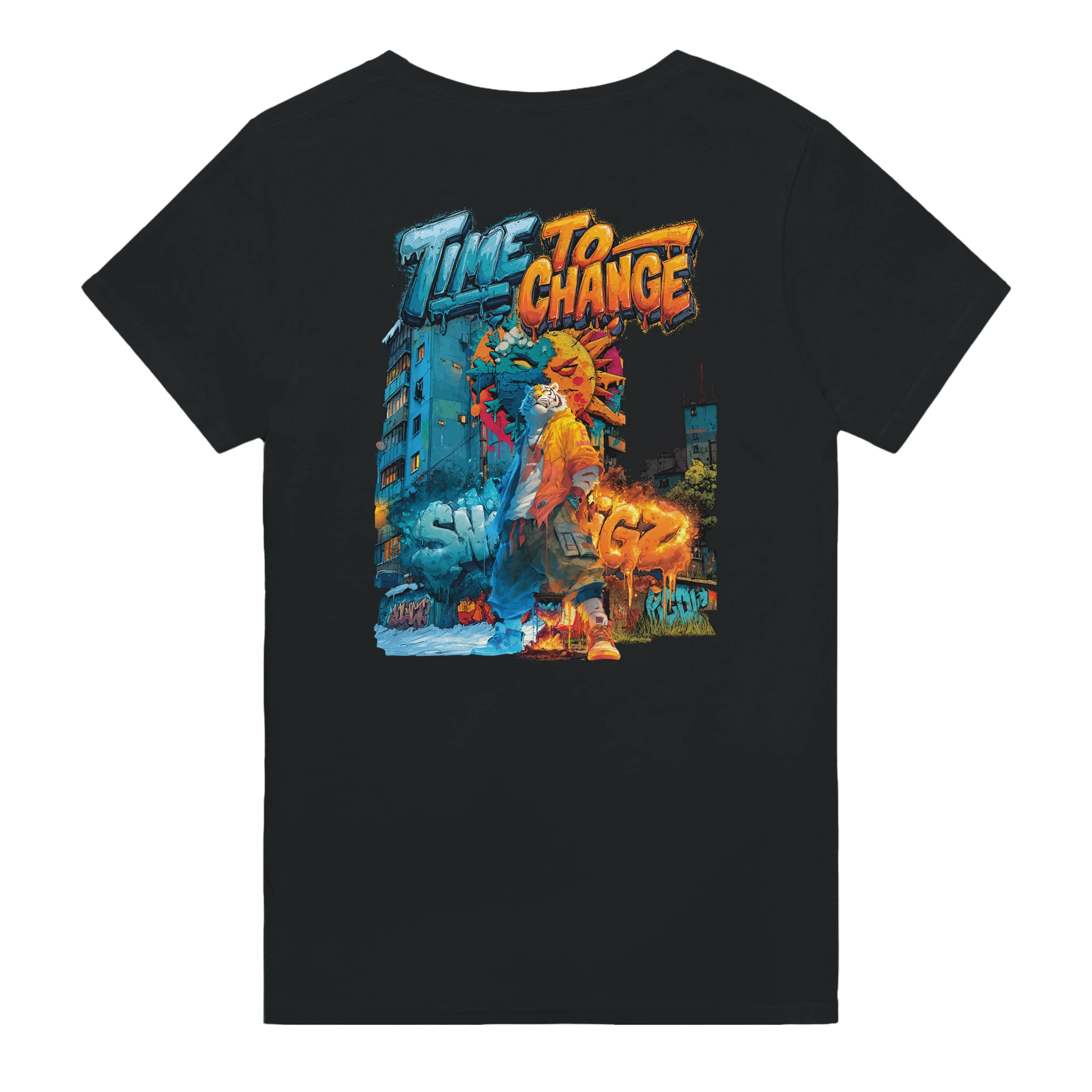 Snowtigz Streetwear Graffiti Shirt „Time to Change“