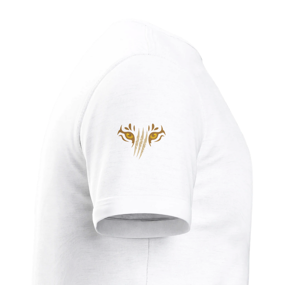Bran gold braun Logo von Snowtigz auf rechtem Ärmel. Streetwear pur.