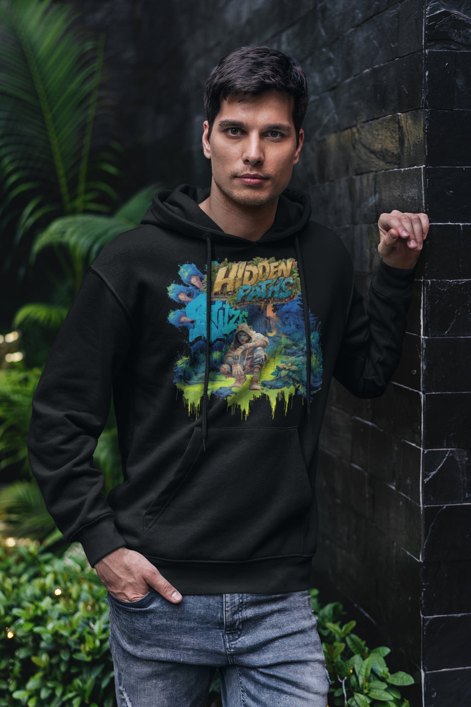Snowtigz Jungle Expedition Hoodie mit Graffiti Design