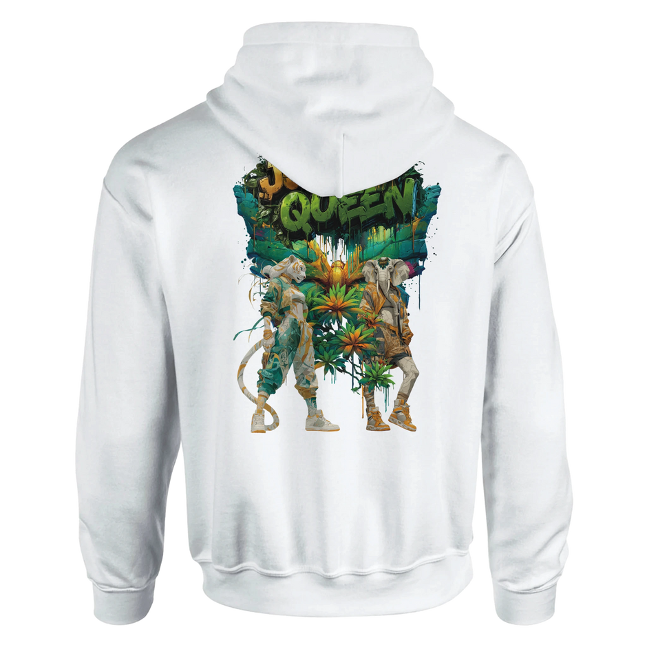 Damen Hoodie Jungle Queen Snowtigz mit Tigerin & Elefantin Design