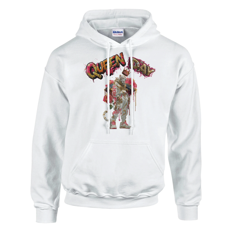 Snowtigz Damen Hoodie Queen of the Day mit Frontprint für besondere Anlässe