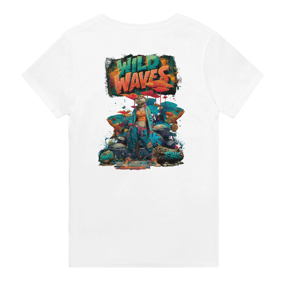 Wildlife Extended Shirt mit Otter und Fischen