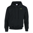 Snowtigz Brand auf der Vorderseite vom schwarzen hoodie.