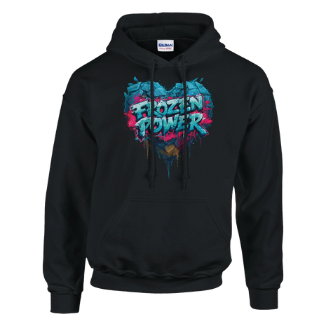 Damen Hoodie Snowtigz Frozen Power Streetwear mit Ice Heart Graffiti
