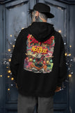 Snowtigz Silent Night Not Here Hoodie – rebellisches Weihnachtsdesign mit Ziege und Lichterkette im Streetstyle
