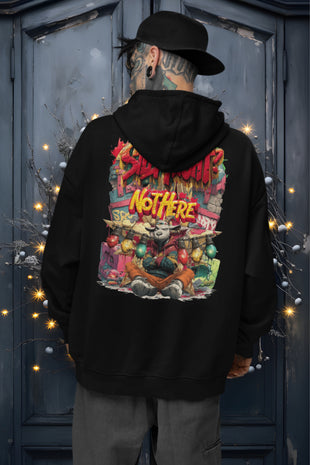 Snowtigz Silent Night Not Here Hoodie – rebellisches Weihnachtsdesign mit Ziege und Lichterkette im Streetstyle
