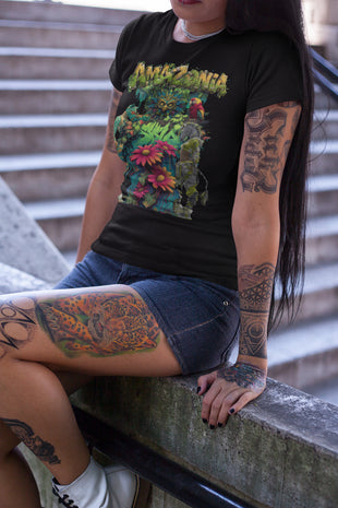 Damen Fashion Shirt Snowtigz Amazonia Tropical Urban Art
