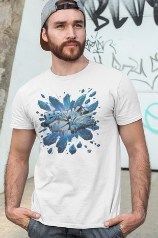 Herren T-Shirt Snowtigz Break the Ice mit Graffiti Eis Frontprint