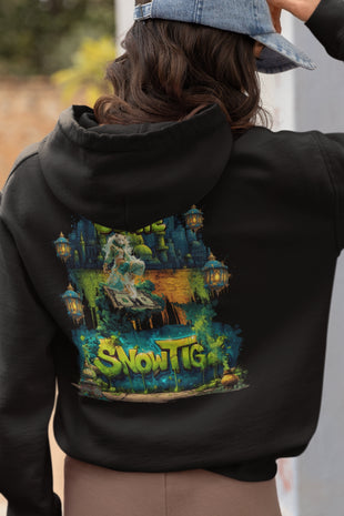 Snowtigz Damen Hoodie Backprint „Cash Genie“