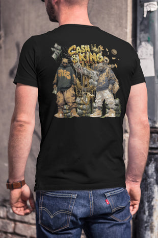 Snowtigz StreetStyle Herren T-Shirt Backprint „Cash King“