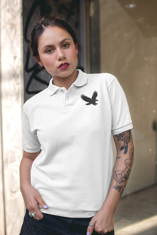 Damen Polo mit gesticktem Adler vorne