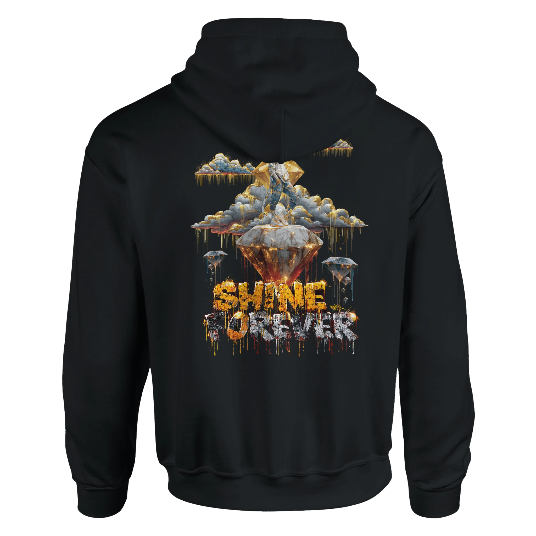 Streetwear Damen Hoodie Shine Forever mit Diamanten