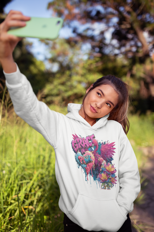 Snowtigz Damen Hoodie Frontprint „Grace in Pink“