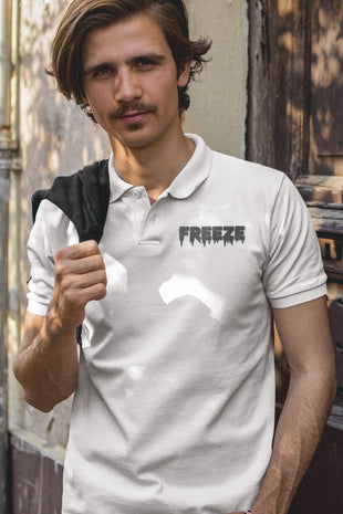 Herren Poloshirt Snowtigz mit Freeze-Stickerei vorne