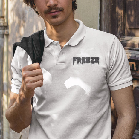 Herren Poloshirt Snowtigz mit Freeze-Stickerei vorne