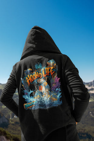 Snowtigz StreetStyle Hoodie Herren Backprint „Hooked Life“