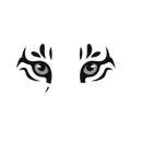 Snowtigz Logo – Weißer Tiger mit intensiven Augen und markantem Schriftzug mit Krallen-Z.