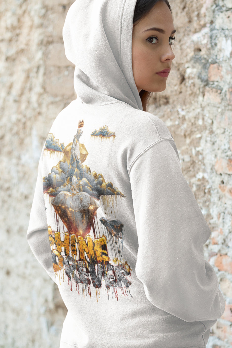 Snowtigz Damen Hoodie Backprint „Shine Forever“