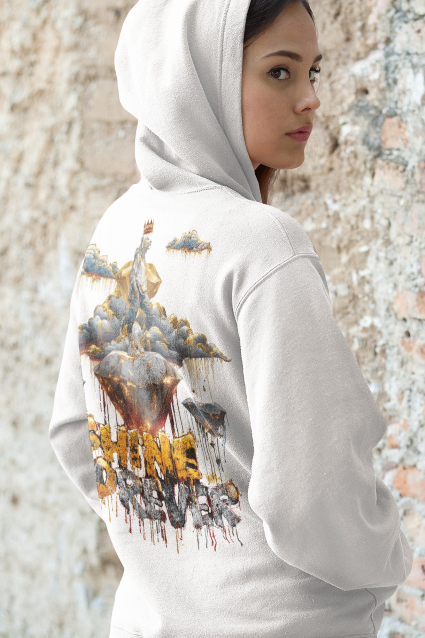 Snowtigz Damen Hoodie Backprint „Shine Forever“