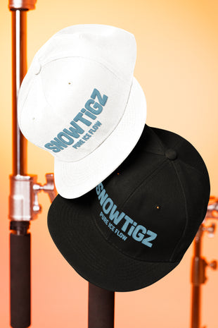 Snowtigz Pure Ice Flow Unisex Cap Stickerei in Schwarz und Weiß