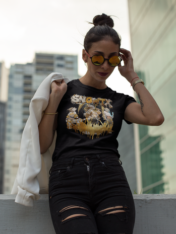 Snowtigz Damen T-Shirt Frontprint „SNOWTX“ mit Tigerinnen