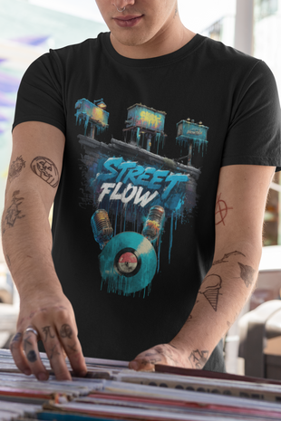 Snowtigz Herren T-Shirt Frontprint „Street Flow“