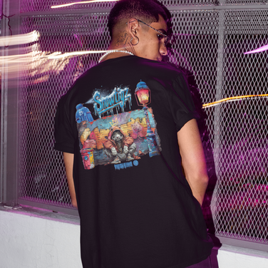 Snowtigz Streetstyle Herren T-Shirt mit großem Graffiti Backprint