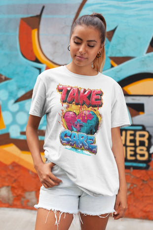 Snowtigz Damen T-Shirt Frontprint „Take Care“