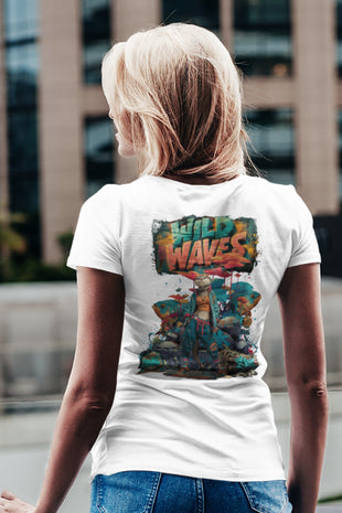 Snowtigz Damen T-Shirt Backprint „Wild Waves“
