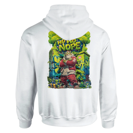 Unisex Hoodie Ho Ho Nope – Snowtigz Streetstyle Weihnachten mit Backprint und urbanem Tiger Santa

