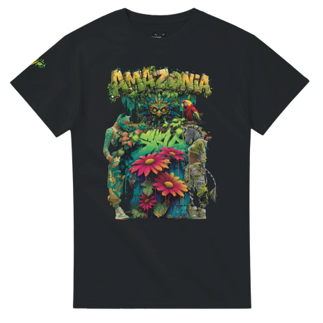 Damen Shirt Snowtigz Amazonia mit Papagei und Dschungelblumen