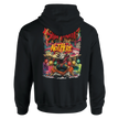 Urbaner Streetstyle Hoodie mit rebellischer Weihnachtsziege – Silent Night Not Here Design
