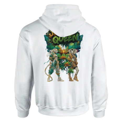 Damen Hoodie Jungle Queen Snowtigz mit Tigerin & Elefantin Design