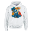 Wildlife Extended Hoodie mit drei Schakalen im Design