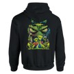 Wildlife Extended Hoodie mit giftgrünen Schlangen
